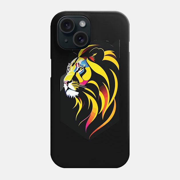 lion looking away and daydreaming Phone Case by Southwengker