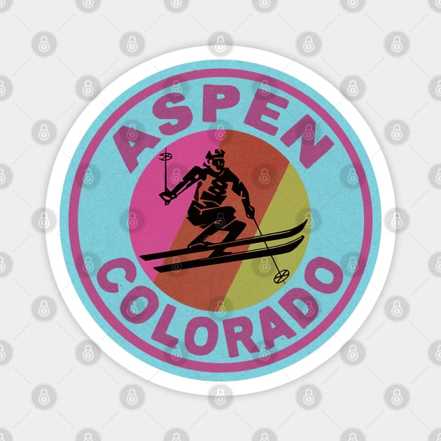 Aspen Colorado Skiing Ski Magnet by heybert00