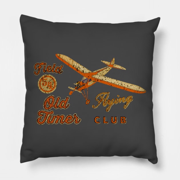 Oldtimer Flying Club RC planes Pillow by Midcenturydave