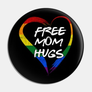 free mom hugs lgbt pride rainbow heart Pin