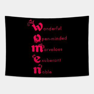 Women Inspirational in Hot Pink Tapestry