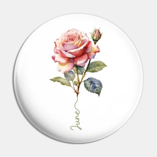 Rose - Birth Month flower for June Pin