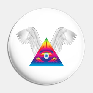 Third Eye with Wings Pin