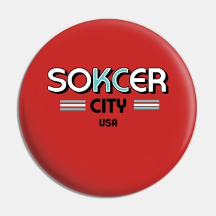 Kansas City Soccer City USA Current Red Pin