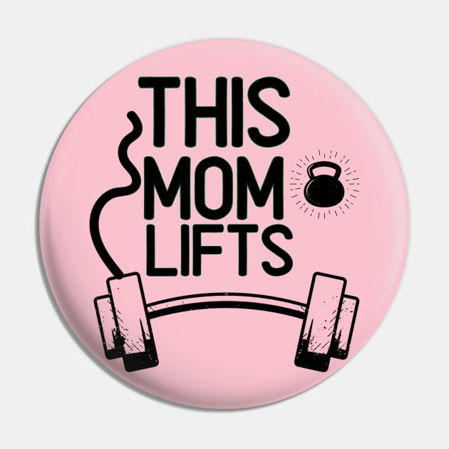 This Mom Lifts Funny Woman Weight Lifting Workout Pin by Grun illustration 