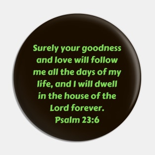 Bible Verse Psalm 23:6 Pin