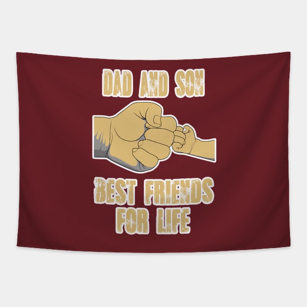 DAD AND SON BEST FRIENDS FOR LIFE Tapestry by DESIGNBOOK