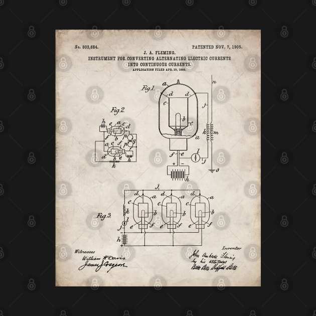 Electrician Patent - Maker Workshop Art - Antique by patentpress