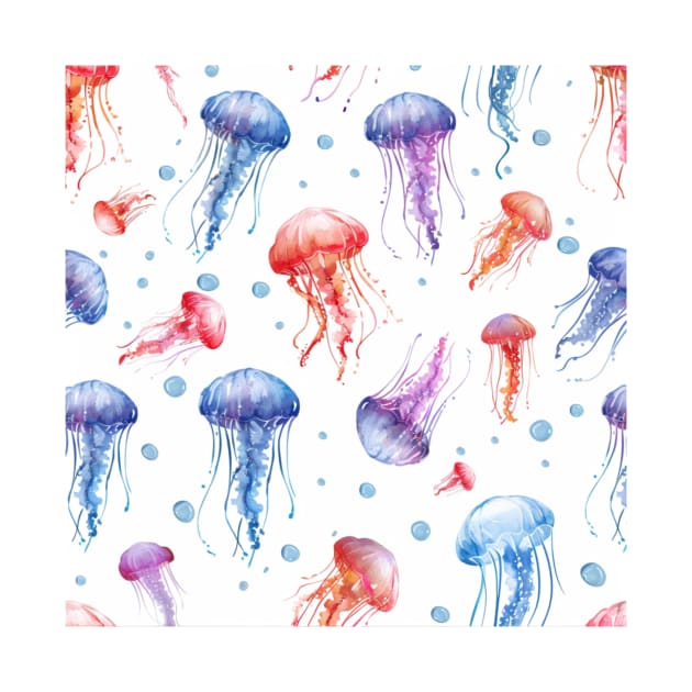 Colorful Jellyfish Pattern by CreatingChaos