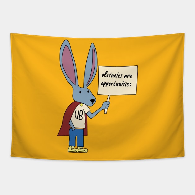 Ricks Bunny Ingles Tapestry by triggerleo