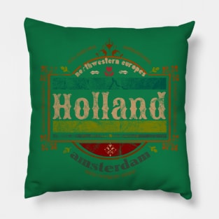 amsterdam holland distressed Pillow