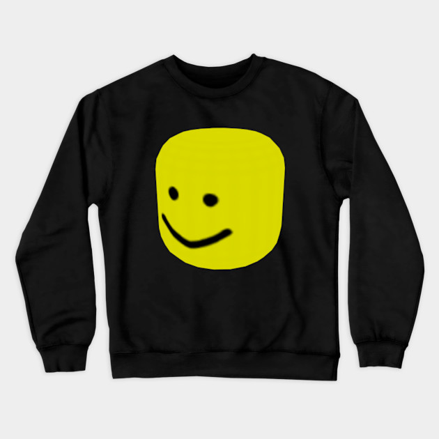 Roblox Big Head Noob Gamer Gift Roblox Crewneck Sweatshirt Teepublic - bighead face roblox