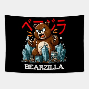 Bearzilla Cute Kawaii Tapestry