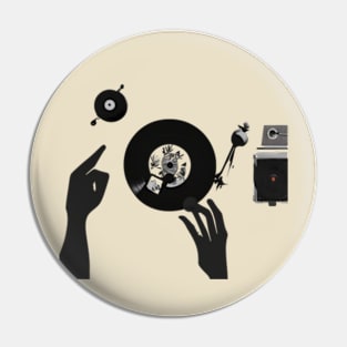 Scratching Vinyl Record Pin