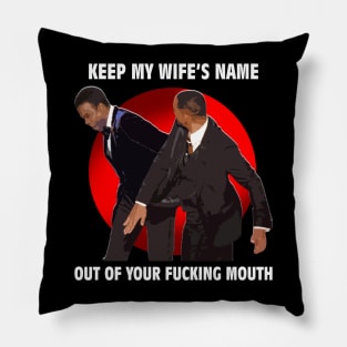 wow will smith slap chris rock Pillow