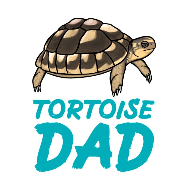 Tortoise Dad, Blue, for Tortoise Lovers by Mochi Merch