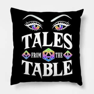Tales from the Table White Logo Pillow