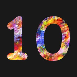 Number 10 Colorful Gift T-Shirt