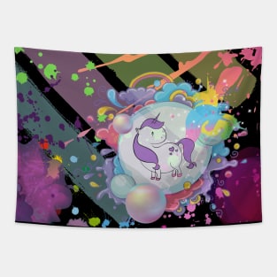 Unicorn Neon Design Tapestry