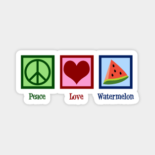 Peace Love Watermelon Magnet