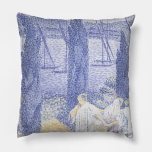 The Promenade by Henri-Edmond Cross Pillow