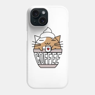 Meowcha in cup Phone Case