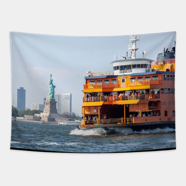 Ferry & Liberty NYC Tapestry by ShootFirstNYC