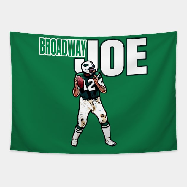 Jets Broadway Joe Namath 12 Tapestry by Gamers Gear