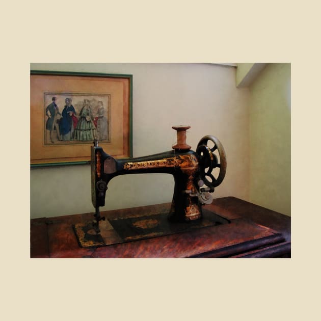 Sewing - Sewing Machine and Lithograph by SusanSavad