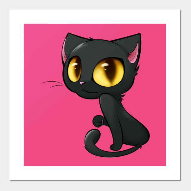 Cute Black Cat Cats Posters And Art Prints Teepublic
