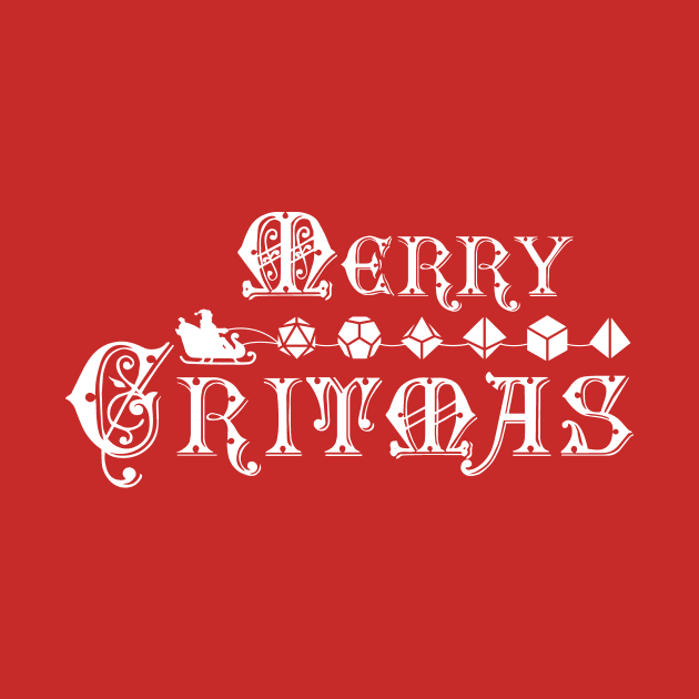 Merry Critmas Xmas Santa Sleigh Dice by OfficialTeeDreams