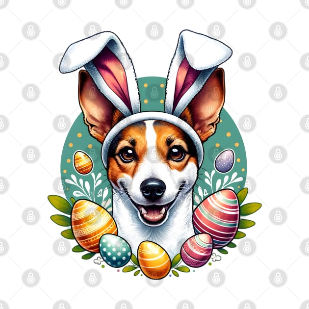 Toy Fox Terrier Enjoys Easter Egg Hunt Adventure by ArtRUs