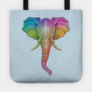 Elephant Tattoo Colorful Tote