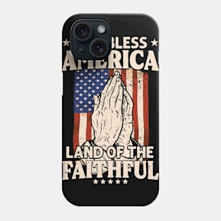 God Bless America Jesus American Flag Patriot Christian Phone Case