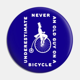 Old guy on a bicycle Pin