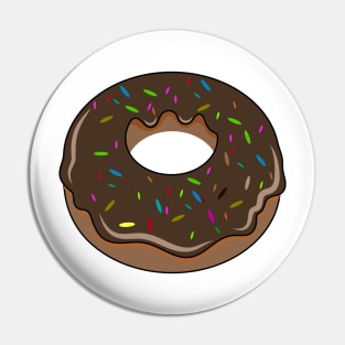 T-shirt featuring a cute, colorful, glossy donut with chocolate Pin