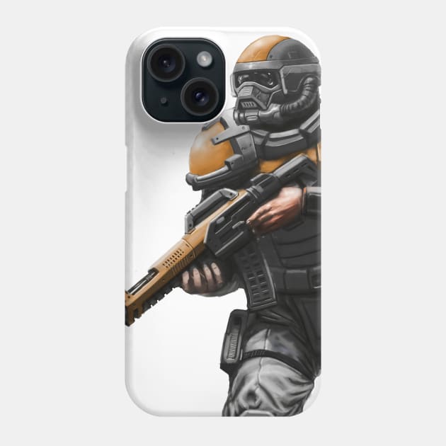 Helldivers style soldier Phone Case by CrispytheGhoul