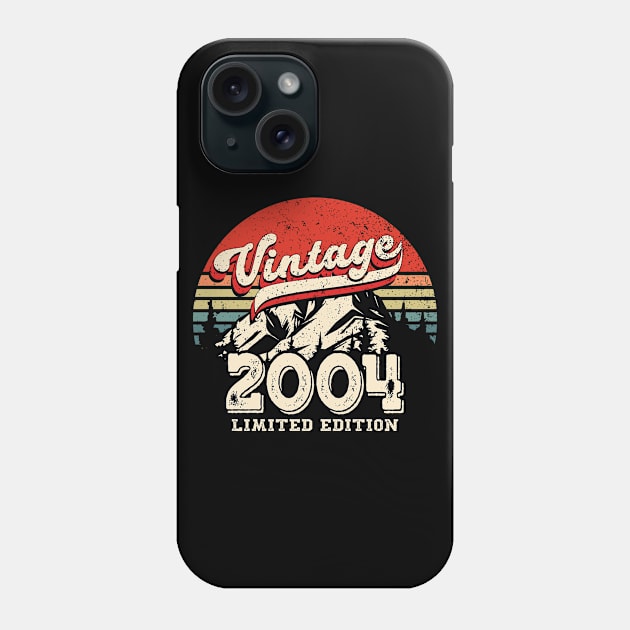 Vintage 2004 20th Birthday Gift Retro Distressed Phone Case by Cuteness Klub