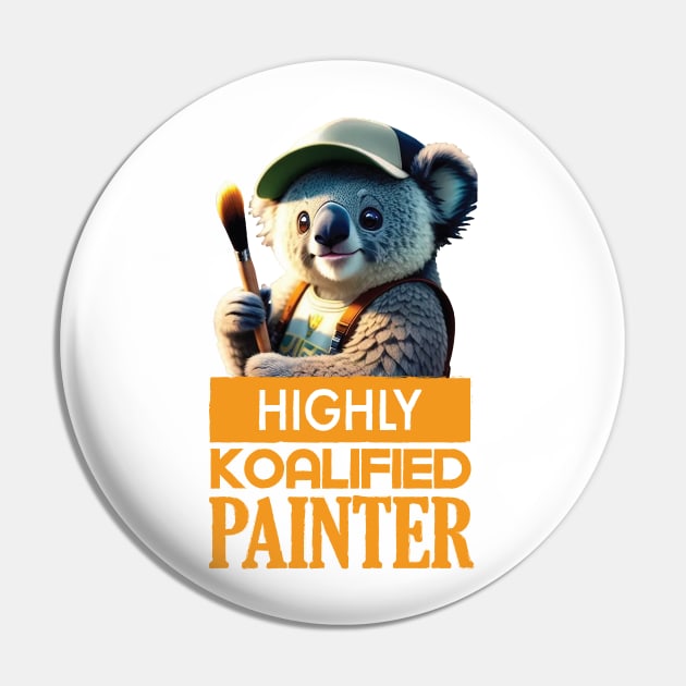 Just a Highly Koalified Painter Koala Pin by Dmytro