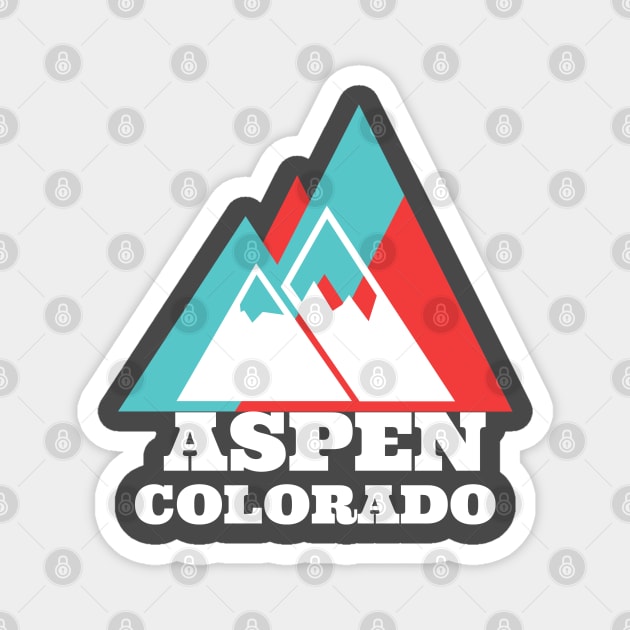 Aspen Colorado Vintage Mountain Travel Magnet by cricky