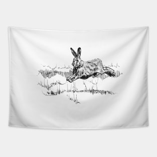 Hare Ink Drawing Tapestry