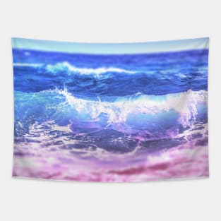 Stylized Ocean Waves Tapestry