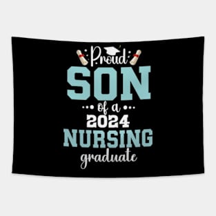 Proud son of class 2024 nursing graduate Funny graduation Tapestry