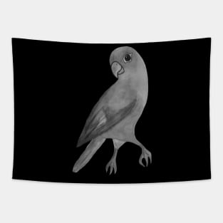 Black and white parrot Tapestry