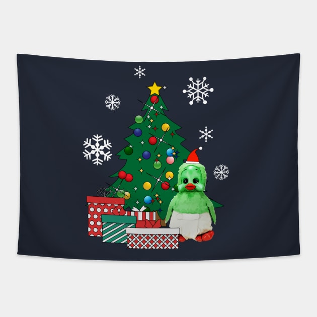 Orville The Duck Around The Christmas Tree Tapestry by Nova5