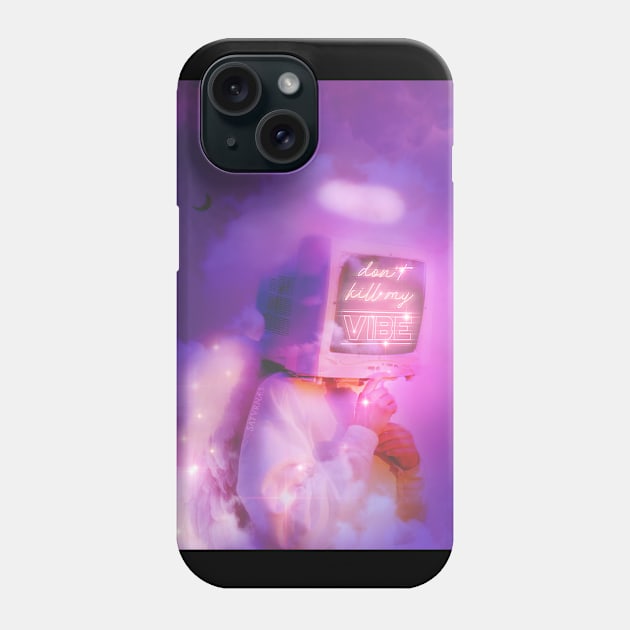 Dont Kill My Vibe - Vaporwave Cyber Angel Phone Case by SATVRNAES