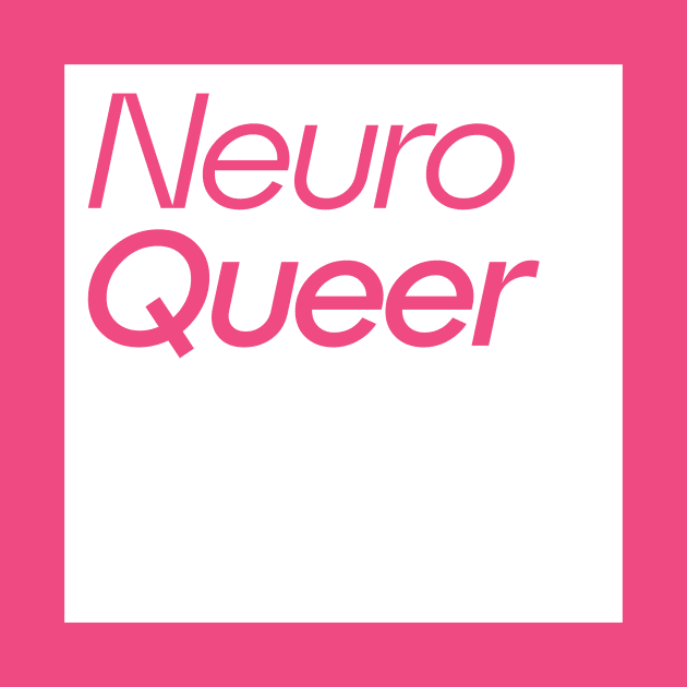 NeuroQueer White Block Logo by DivvyBiscuits