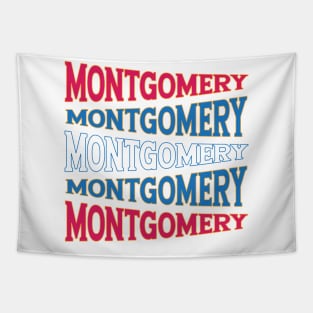 TEXT ART USA MONTGOMERY Tapestry