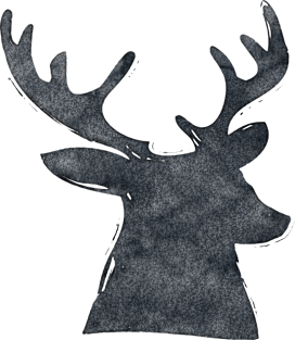 Stag Head Inkpress Artwork Magnet