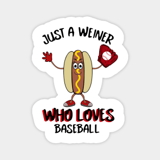 Baseball Style Funny Food Hot Dog Magnet